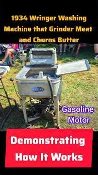 "How it Works" Antique Maytag Washing Machine, Depression Era & how it works #vintage #howitworks