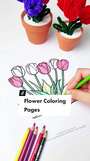 These flower coloring sheets are so pretty, filled with tulips, sunflowers, daisies, and more 💐 Plus they’re all free for you to download and print on our website! 🤩 Use our printable coloring pages for a library or classroom activity, a birthday party, or anytime you want to color pictures of these natural beauties. #coloringpages #freecoloringpages #downloadablecoloringpages #kidscoloringpages #flowercoloringpages #flowercoloring