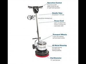 Powr-Flite C131-7 13" Floor Buffer Machine, Stripping, Scrubbing