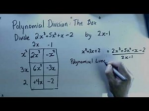 The Box Method for Division of Polynomials