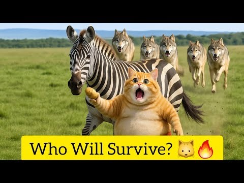 Clever Cat vs Angry Wolves 🐺💥 Who Will Survive?