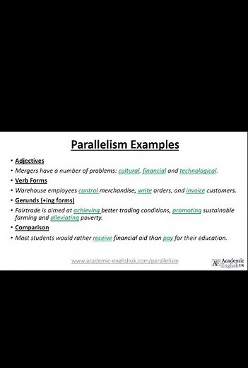 Parallelism in Academic Writing