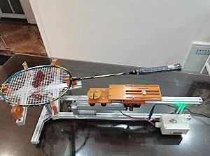 Electric Badminton Racket Stringing Machine, Wire Stretcher DIY Racket Frame Threading Machine 20-32LB Adjustable with Tools