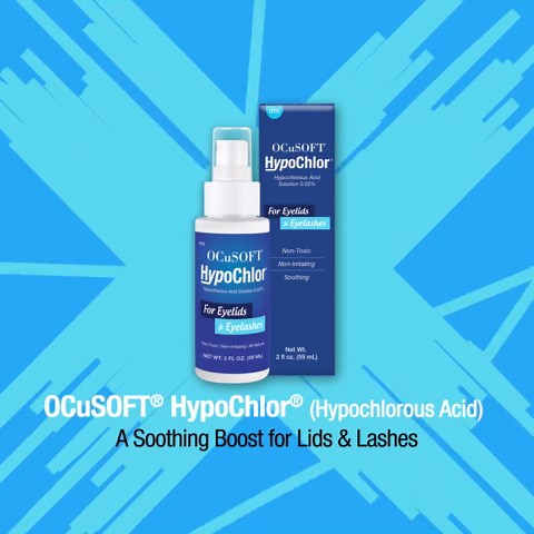 OCuSOFT HypoChlor Spray - Non-Irritating Hypochlorous Acid Spray & Eyelid Cleanser Solution to Remove Oil & Debris- 2 fl oz