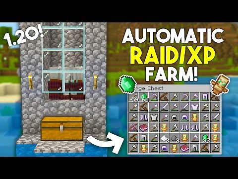 Easiest AFK Raid XP Farm Minecraft Bedrock 1.21!