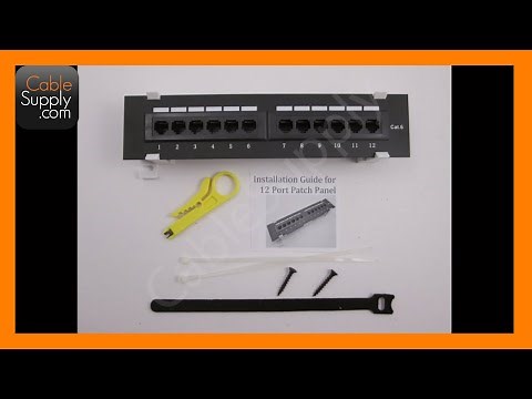 How to install a 12 Port Cat5e/Cat6 wall-mount Patch Panel