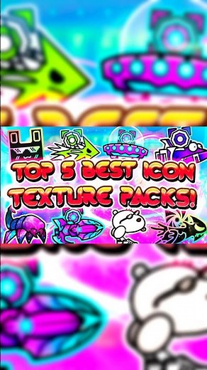 TOP 5 BEST EPIC ICON TEXTURE PACKS FOR GEOMETRY DASH 2.2 [#1] | #shorts #gd #geometrydash
