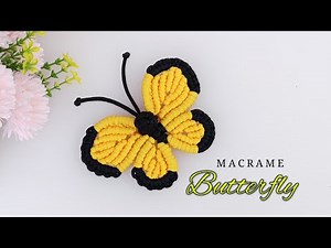 Macrame Butterfly Keychain | Macrame Animals | Macrame Butterfly Tutorial