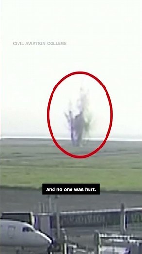 Cameras capture WWII bomb exploding at Japanese airport