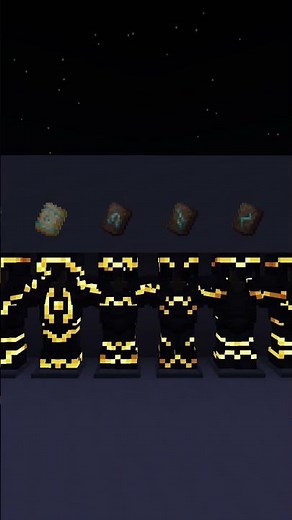 All Armor Trims with Gold on Netherite Armor! PURE LUXURY! ✨👑 #minecraft