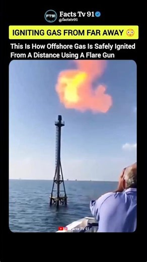 This Is How Offshore Gas Is Ignited Safely 🔥