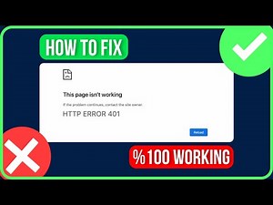 HOW TO FIX ERROR 401 (Easy Tutorial) | 401 HTTP Unauthorized Error Problem
