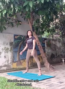 24K views · 1K reactions | Tutorial : Straddle entry to Headstand. Please make sure you have the basic headstand practice and alignment awareness before attempting this entry. . #headstand #yoga #straddle | Miuru Jayaweera Ryt500 PhD | Facebook