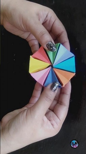 Easy origami infinite rotating star 🪄🌟☀🎇 DIY fidget toy #origami #origamitoy #shortsfeed