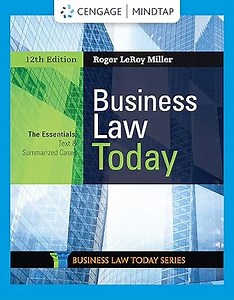 MindTap for Miller's Business Law Today, The Essentials, 12th Edition [PC Online code]