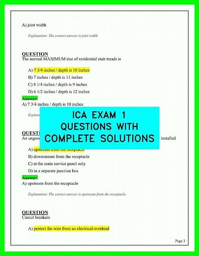 ICA Exam 1: Practice Questions & Complete Solutions: The Comprehensive Review Guide for 2026 Exams