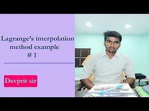 Lagranges interpolation method example