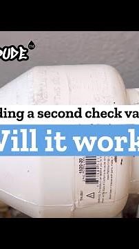 Installing an additional check valve. Can it be done?