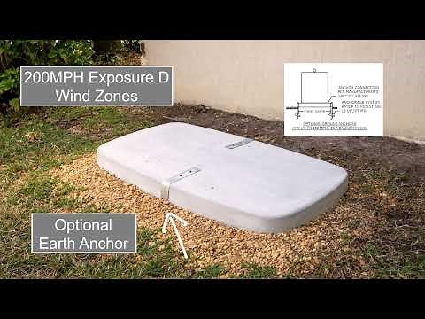 Concrete Generator Pad - The Oval Pad by Pad Depot