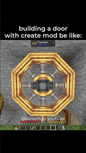 Building a door in Minecraft Create Mod be like: