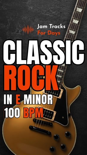 Classic Rock Guitar Backing Track in E Minor 100BPM | Jam Track 3
