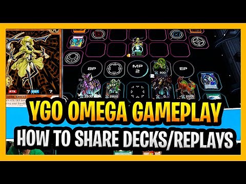 YGO Omega Gameplay Example, And How to Change Views, Share Decks, Share Replays Copy Decks Tutorial