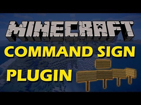 Give permissions, money, items, perform commands on signs in Minecraft with Command Sign Plugin
