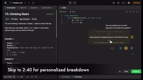 I made this free Leetcode extension that provides interactive walkthroughs for any problem