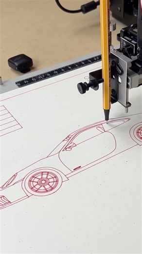 Get ready to geek out over automotive precision! 🛠️ Ever wondered what the Porsche 911 GTS would look like as pure plotter art, drawn in Stabilo red? Feast your eyes on this blueprint masterpiece, showcasing every curve and angle of the legendary sports car. This project is a tech-nerd dream come true, merging art and engineering in a way only a true #AvGeek can appreciate. Zoom in and check out those specs—3.6L Flat-6 Turbo, 534hp, 0-60 in just 2.9 seconds. That’s some serious car DNA on paper