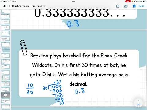 M6 6.15 Terminating & Repeating Decimals