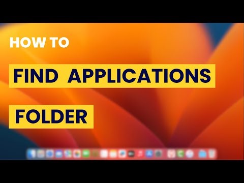 How To Find Applications Folder On Mac