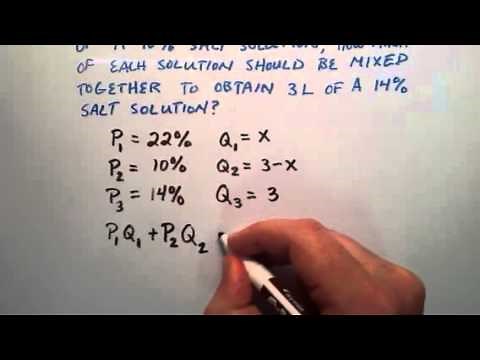 How to Solve a Mixture Problem , Intermediate Algebra , Lesson 42