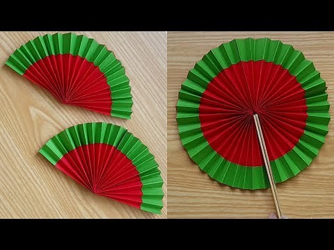Hand Made Paper Fan | How To Make Paper Fan| paper fan tutorial