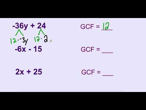 Factoring Linear Expressions video