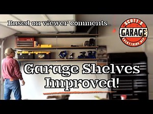 I made Good GARAGE SHELVES (threaded rod, suspended shelves) even better based on your comments!