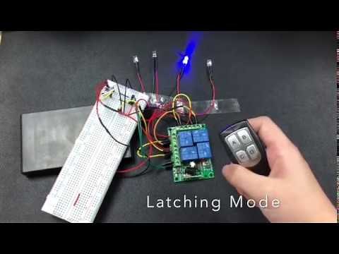 How to use DC12V 4 Channel Remote Control Switch Relay Receiver 433Mhz Wireless RF Module