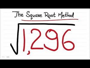 Square root of 1296 | square root by long division method | squares and square root