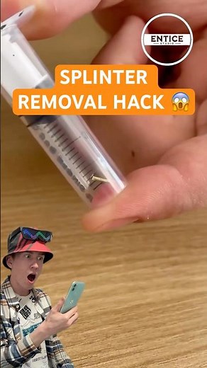 Easy splinter removal lifehack 😱