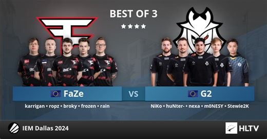 FaZe vs G2 at IEM Dallas 2024