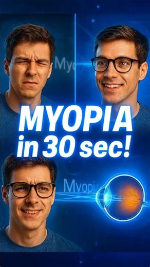 Myopia 👀 Explained in 30 Seconds | Why You’re Becoming NEARSIGHTED!