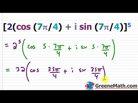 De Moivre's Theorem | Powers and Roots of Complex Numbers | Graphing Complex Roots