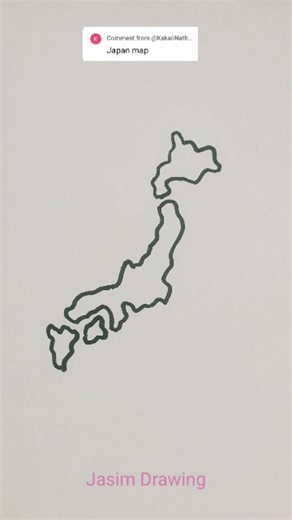 Jasim Drawing on Instagram: "Drawing The Map of Japan - Easy Method"