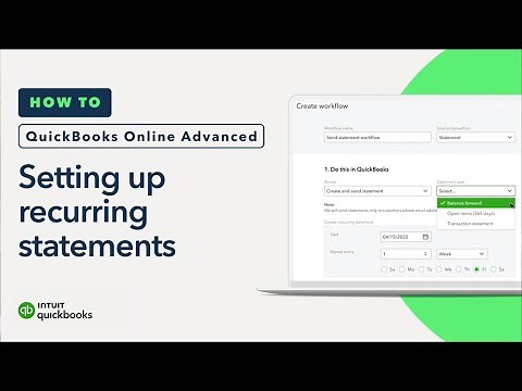 How to set up recurring statements for customers in QuickBooks Online Advanced