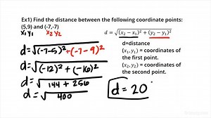 How to Use the Distance Formula Given 2 Coordinate Points | Geometry