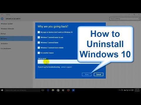 How to uninstall Windows 10 and downgrade to Windows 7 or 8.1 - Get Windows 7 back - Free & Easy