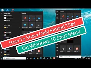 How To Show Only Pinned Tiles on Windows 10 Start Menu