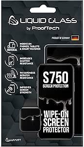 Liquid Glass Screen Protector With $750 Screen Protection Coverage - Scratch Resistant Wipe On Nano Coating for All Apple Samsung and Other Phones Tablets Smart Watch iPhone iPad Galaxy Universal