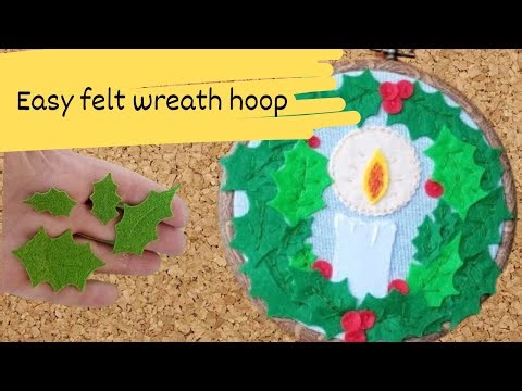 Easy DIY Embroidery Hoop Wreath | Felt Flower Tutorial for Beginners