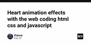 Heart animation effects with the web coding html css and javascript