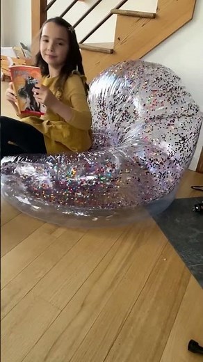 AirCandy Inflatable BloChair So Cool Watch us Blow this Up! Glitter Moves, too!